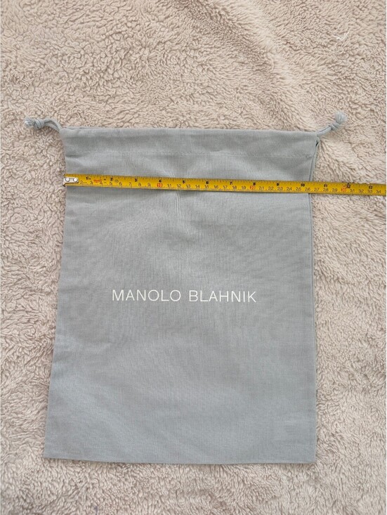 Manolo Blahnik Accessories - Manolo Blahnik Gray Cotton Drawstring Shoe Dust Bag Made in Italy 13"